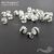 Стопперы-заглушки с металлическим ободом Macaroon 4,5х6 мм (5 пар), Цвет: Rhodium