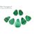 Малахит натуральный Teardrop 6-12х5-10 мм (уп. 7 шт.), изображение 2
