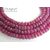 Корунд-рубин натуральный темно-розовый с огранкой 3,5-4,5 мм (нить 5 см.)