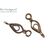 Коннектор Filigree Links Patina Copper 17х6 мм