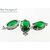 Подвеска со вставкой Emerald Crystal Silver Plated 19х8,5 мм