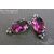 Подвеска со вставкой Rubellite Crystal Silver Plated 19х8,5 мм, изображение 2