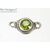 Коннектор со вставкой Хризолит Sterling Silver 18х9 мм, изображение 4