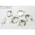 Коннектор со вставкой Празиолит Silver Plated 17х10 мм