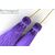 Кисть вискозный шелк цвет фиолетовый 90 мм (пара), изображение 3