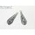 Подвеска Filigree Drop Silver Plated 18х6 мм