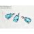 Подвеска со вставкой Aquamarine Crystal Unique Silver Plated 9х4 мм