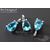 Подвеска со вставкой Aquamarine Crystal Unique Silver Plated 9х4 мм, изображение 4