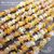 Опал натуральный эфиопский желтый галтовка 4-6 мм (нить 10 см), изображение 2