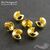 Маскировочные (обжимные) бусины Gold Plated 4 мм (уп. 10 шт.), изображение 2
