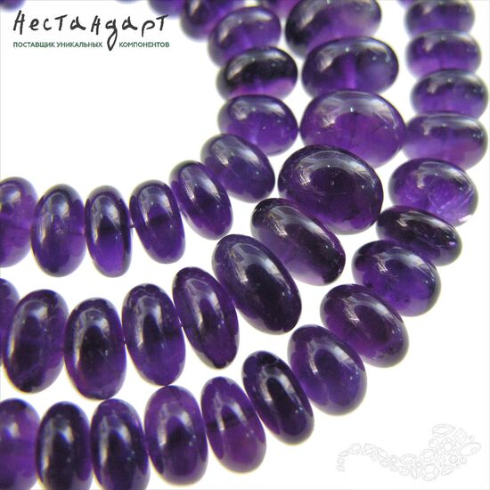 Аметист натуральный рондель 9-11х5-6 мм (уп. 6 шт.), изображение 2