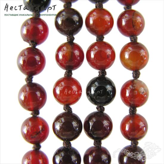 Агат натуральный гладкий 8 мм (уп. 10 шт.), изображение 4