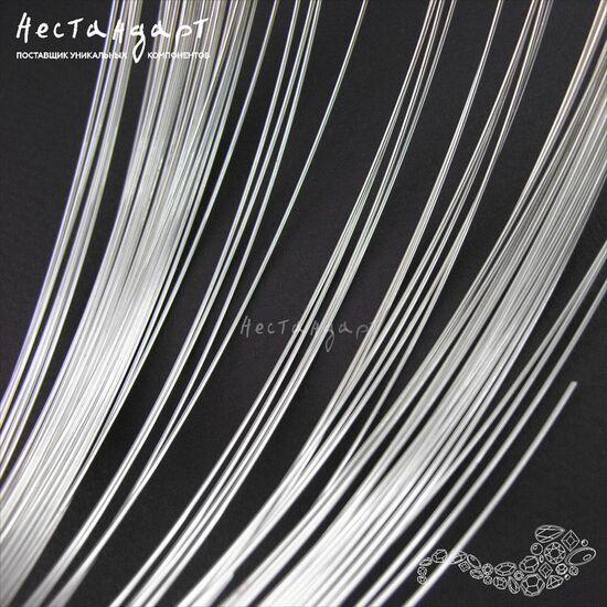Мемори-проволока для колье Bright Silver 145х0,8 мм (уп. 10 витков)