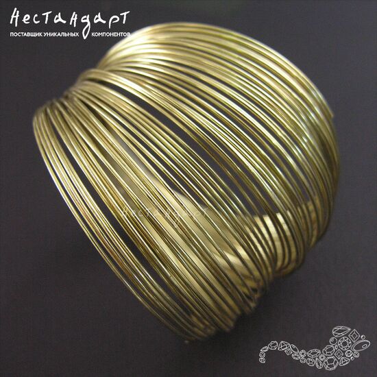 Мемори-проволока для браслета Antique Gold 0,8 мм (уп. 10 витков), изображение 3