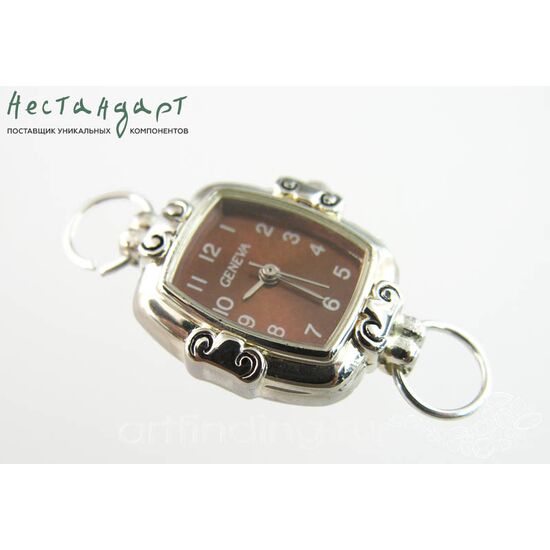 Основа для изготовления часов Geneva CL-9 Chocolate Satin Silver 31x25 мм