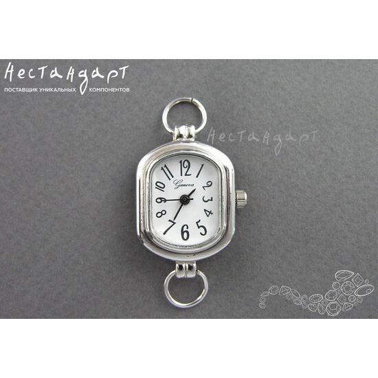 Основа для изготовления часов Geneva L-8 White Silver 30x19 мм, изображение 3