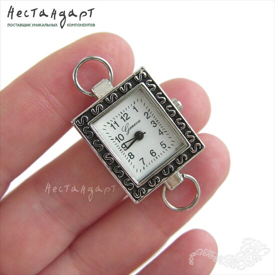Основа для изготовления часов Geneva L-76 White Silver 28x20 мм, изображение 2