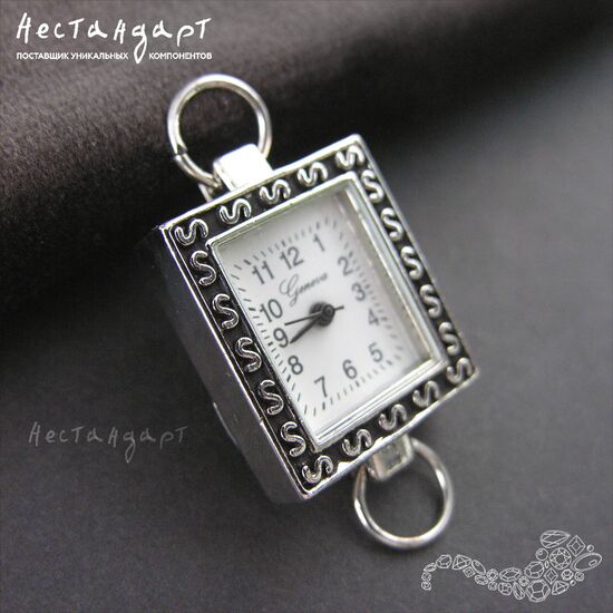 Основа для изготовления часов Geneva L-76 White Silver 28x20 мм, изображение 3