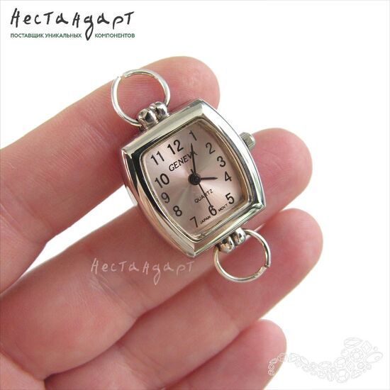 Основа для изготовления часов Geneva CL-15 Rose Satin Silver 29x21 мм, изображение 2