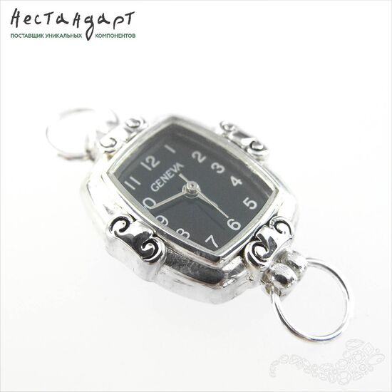 Основа для изготовления часов Geneva CL-9 Black Silver 31x21 мм