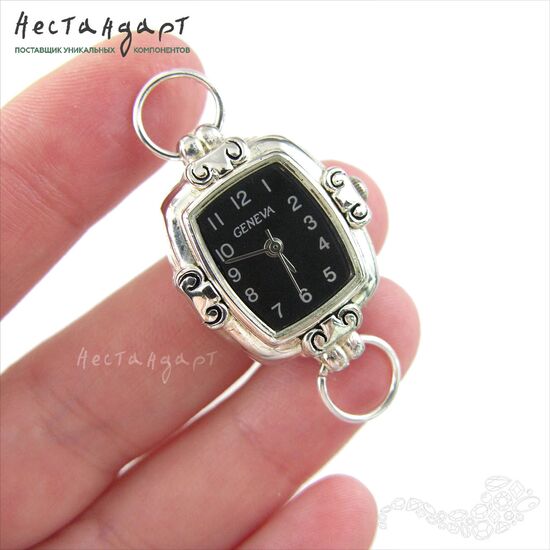 Основа для изготовления часов Geneva CL-9 Black Silver 31x21 мм, изображение 2