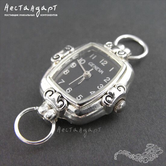 Основа для изготовления часов Geneva CL-9 Black Silver 31x21 мм, изображение 3