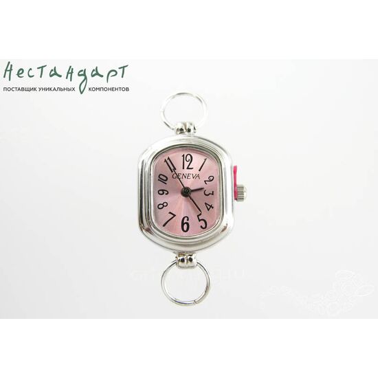 Основа для изготовления часов Geneva CL-8 Rose Satin Silver 30x19 мм