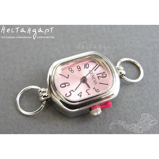 Основа для изготовления часов Geneva CL-8 Rose Satin Silver 30x19 мм, изображение 2
