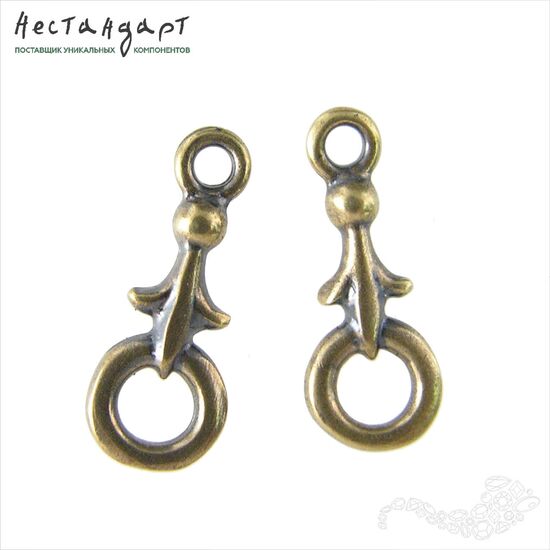 Коннектор Knightly Lily Patina Bronze 17х7 мм