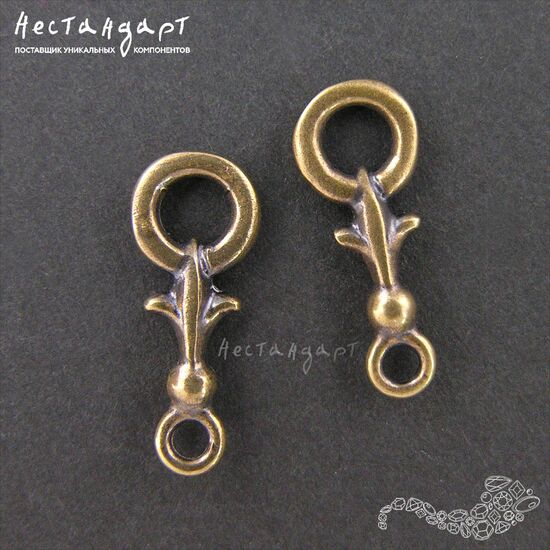 Коннектор Knightly Lily Patina Bronze 17х7 мм, изображение 3