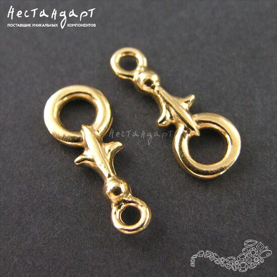 Коннектор Knightly Lily Gold Plated 17х7 мм, изображение 3