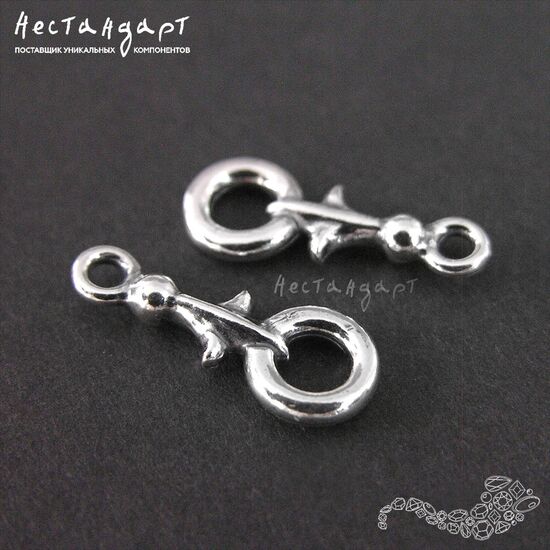 Коннектор Knightly Lily Silver Plated 17х7 мм