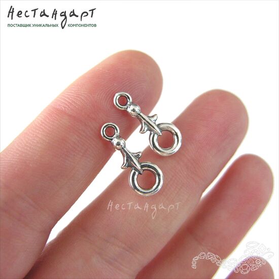 Коннектор Knightly Lily Silver Plated 17х7 мм, изображение 2