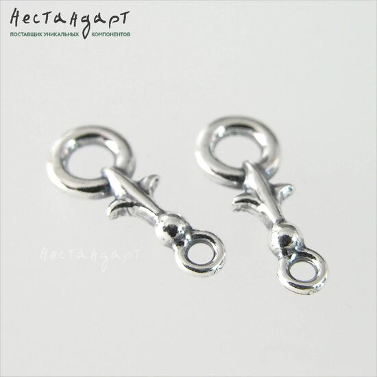 Коннектор Knightly Lily Silver Plated 17х7 мм, изображение 3