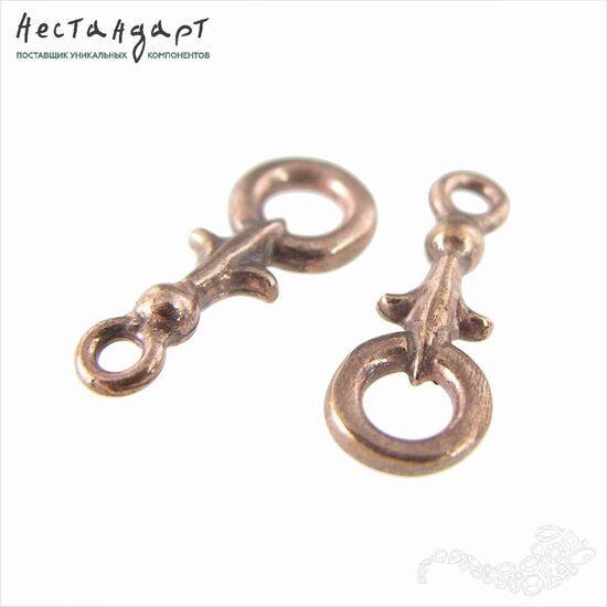 Коннектор Knightly Lily Patina Copper 17х4 мм