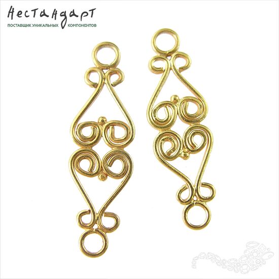 Коннектор Twins Vermeil Sterling Silver 25х8мм, изображение 4
