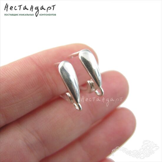 Швензы Charm Bright Silver Plated 16х3 мм (пара), изображение 2