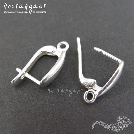 Швензы Charm Bright Silver Plated 16х3 мм (пара), изображение 3