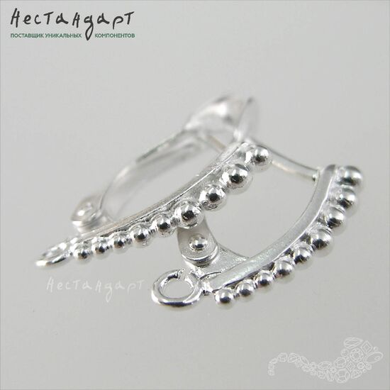 Швензы Grains Bright Silver Plated 17х2 мм (пара)