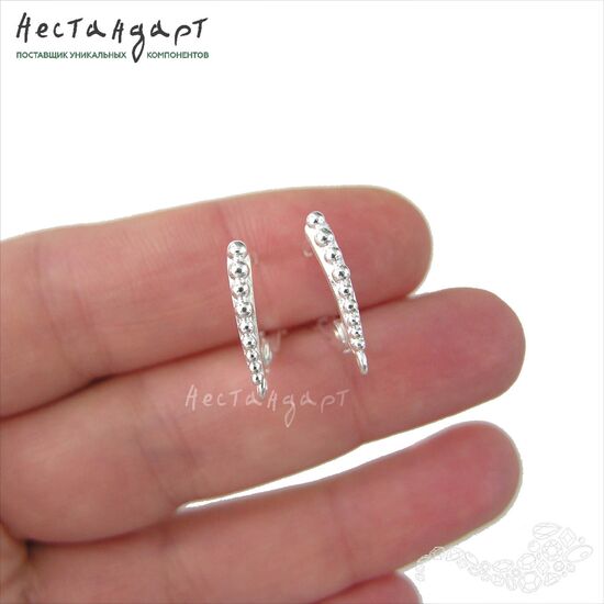 Швензы Grains Bright Silver Plated 17х2 мм (пара), изображение 2