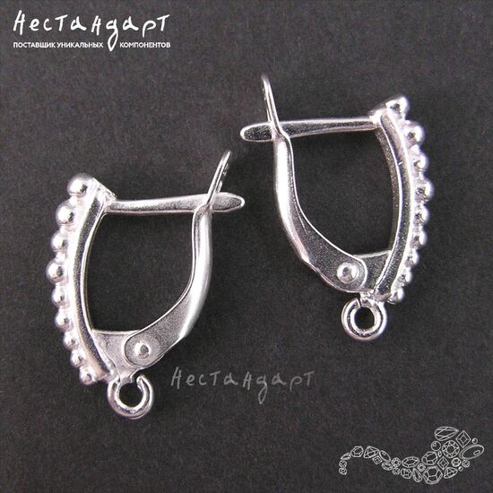 Швензы Grains Bright Silver Plated 17х2 мм (пара), изображение 3