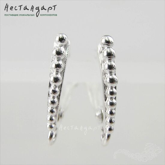 Швензы Grains Bright Silver Plated 17х2 мм (пара), изображение 4