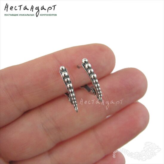 Швензы Grains Silver Plated 17х2 мм (пара), изображение 2