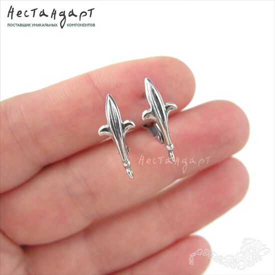 Швензы Knightly Silver Plated 19x8 мм (пара), изображение 2