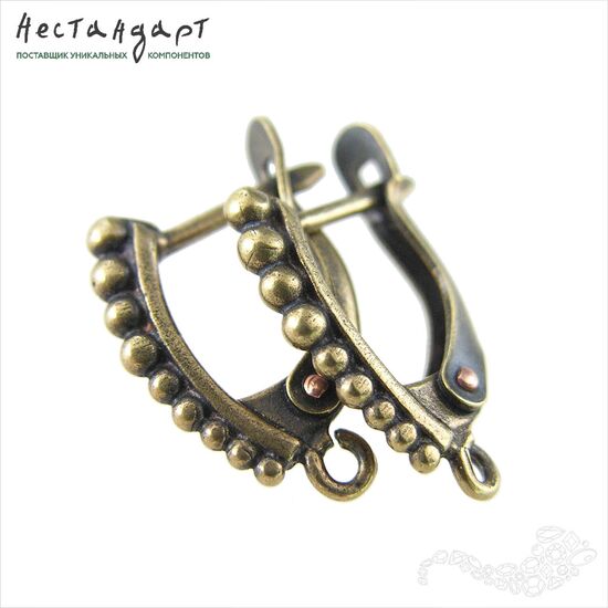 Швензы Grains Patina Bronze 17х2 мм (пара)