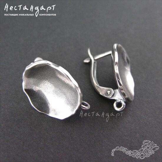 Швензы Blur Silver Plated 18х14 мм (пара)