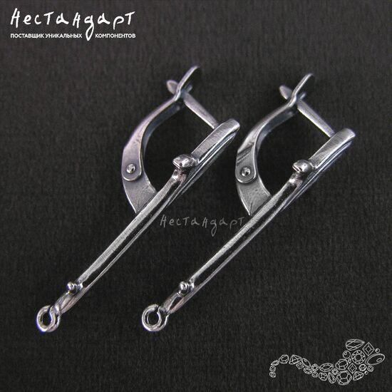 Швензы Knightly Long Silver Plated 31х7мм (пара), изображение 4