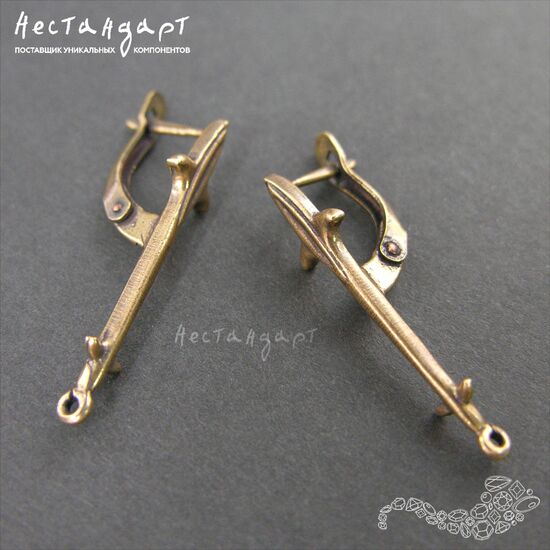 Швензы Knightly Long Patina Bronze 31х7мм (пара), изображение 5