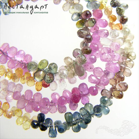 Сапфир натуральный Exquisite Drop 4-6 мм (уп. 10 шт.), изображение 3