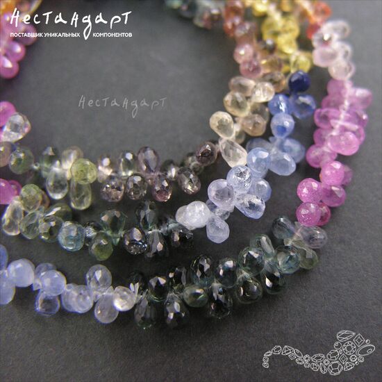 Сапфир натуральный Exquisite Drop 4-6 мм (уп. 10 шт.), изображение 6